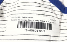 Load image into Gallery viewer, Armani Exchange Mens Gray White Blue Striped Sleeveless Tank T-Shirt Size Medium