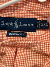 Load image into Gallery viewer, Ralph Lauren Mens Orange White Short Sleeve Custom Fit Button-Up Shirt Size XXL