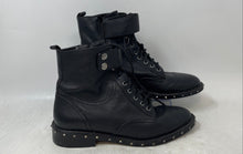 Load image into Gallery viewer, Vince Camuto Womens Talorini Black Leather Studded Riding Boots Size 8M