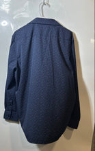 Load image into Gallery viewer, Lucky Brand Mens Blue Printed Long Sleeve 4-Way Stretch Dress Shirt Size XL