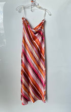 Load image into Gallery viewer, Forever 21 Womens Multicolor Striped Cowl Neck Spaghetti Strap Sheath Dress Sz S