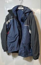 Load image into Gallery viewer, Columbia Mens Gray And Blue Long Sleeve Hooded Windbreaker Jacket Size XL