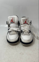 Load image into Gallery viewer, Nike Kids Air Jordan 4 Retro IB4171-100 White Black Sneaker Shoes Size 4Y