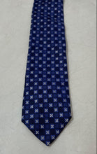 Load image into Gallery viewer, Hugo Boss Mens Light Blue Printed Silk Adjustable Keeper Loop Designer Tie
