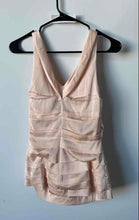 Load image into Gallery viewer, Express Womens Peach Sleeveless Cowl Neck Side Zip Ruched Tank Top Size Small