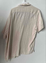 Load image into Gallery viewer, Banana Republic Mens Beige Striped Standard Fit Button-Up Shirt Size Large