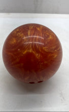 Load image into Gallery viewer, Vintage Brunswick Custom 300 Orange Swirl Sports Equipment Drilled Bowling Ball
