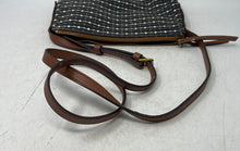 Load image into Gallery viewer, Fossil Womens Fiona Black Brown And White Leather Adjustable Strap Crossbody Bag