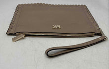 Load image into Gallery viewer, Michael Kors Womens Brown Pebbled Leather Credit Card Slot Wristlet Wallet