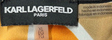 Load image into Gallery viewer, Karl Lagerfeld Womens Multicolor Geometric Short Sleeve Button-Up Shirt Size XL