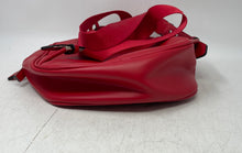 Load image into Gallery viewer, Armani Exchange Womens Red Faux Leather Adjustable Strap Inner Pockets Backpack