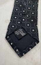 Load image into Gallery viewer, Giorgio Armani Mens Black White Silk Printed Adjustable Pointed Tie