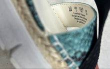 Load image into Gallery viewer, Franco Sarto Womens Darla Teal Snakeskin Print Leather Ankle Strap Sandals Sz 6M