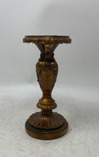 Load image into Gallery viewer, Antique Brown Wood Metal Baroque Style Scrollwork Victorian Candlestick Holder
