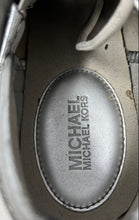 Load image into Gallery viewer, Michael Kors Womens Silver-Tone & White Lace-Up Sneakers Shoes Size 9M