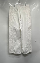 Load image into Gallery viewer, Zara Womens White High Rise Side Embroidered Straight Leg Trouser Pants Size 6