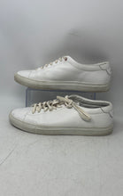 Load image into Gallery viewer, Good Man Brand Mens White Leather Low Top Lace-Up Sneaker Shoes Size 11.5