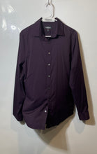 Load image into Gallery viewer, Express Mens Purple Extra Slim Long Sleeve Stretch Dress Shirt Size M 15-15.5