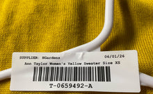 Load image into Gallery viewer, Ann Taylor Womens Yellow Knitted 3/4 Sleeve Button Front Cardigan Sweater Sz XS