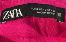 Load image into Gallery viewer, Zara Womens Pink Pleated Front Slash Pockets Wide-Leg Dress Pants Size Medium