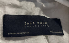 Load image into Gallery viewer, Zara Womens Gray Roll-Tab Sleeve Notch Lapel Open Front Blazer Size XS