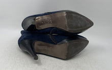 Load image into Gallery viewer, Lodi Womens Dark Blue Suede Pointed Toe High Stiletto Ankle Boots Size EUR 37