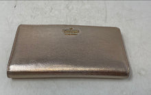 Load image into Gallery viewer, Kate Spade New York Womens Gold Tone Leather Credit Card Slot Bifold Wallet