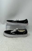 Load image into Gallery viewer, Vans Unisex Authentic Black Lace-Up Low Top Round Toe Tennis Shoes Size M7 W8.5