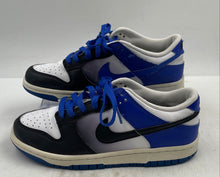 Load image into Gallery viewer, Authentic Nike Boys Dunk Low White Black Blue Leather Sneakers Shoes Size 5.5Y