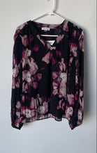 Load image into Gallery viewer, Calvin Klein Womens Multicolor Floral Long Sleeve Pullover Blouse Top Size XL