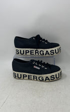 Load image into Gallery viewer, Superga Unisex Black White Low Top Lace-Up Sneaker Shoes Size W7 M5.5