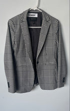 Load image into Gallery viewer, Banana Republic Womens Black White Houndstooth One-Button Blazer Size 2P