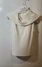 Load image into Gallery viewer, Zara Womens White Ribbed Sleeveless Double-Slider T-Shirt Size Medium