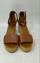 Load image into Gallery viewer, Franco Sarto Womens Clemens Brown Leather Wedge Heel Espadrille Sandals Size 9M