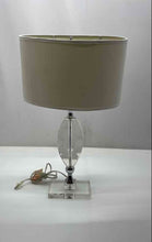 Load image into Gallery viewer, Clear Oval Base Rectangular Crystal Stand Home Lighting Table Glass Lamp