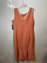 Load image into Gallery viewer, Eva Mendes Womens Peach Sleeveless Round Neck Zip Sheath Dress Size 16P With Tag