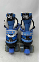 Load image into Gallery viewer, Truwheelz Kids Blue Glitter Adjustable Quad Roller Skates Size Medium