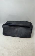 Load image into Gallery viewer, D&D Firenze Womens Dark Blue Leather Double Handle Shoulder Tote Bag