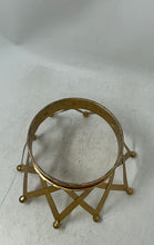 Load image into Gallery viewer, Golden Tone Decorative Criss Cross Lattice Design Collectible Crown Figurine