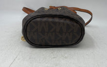 Load image into Gallery viewer, Michael Kors Womens Multicolor Signature Print Drawstring Bucket Purse