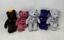 Load image into Gallery viewer, Lot Of 5 Pcs Salvino's Mixed Variety Bamm Beano's 1998 MLB Plush Bears With Tags