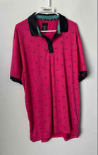 Load image into Gallery viewer, Kenneth Cole Golf Mens Pink Printed Short Sleeve Collared Polo Shirt Size XL