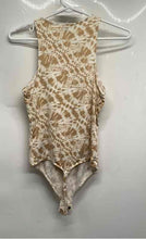 Load image into Gallery viewer, Express Womens Beige Brown Tie Dye Printed Sleeveless One-Piece Bodysuit Size XS