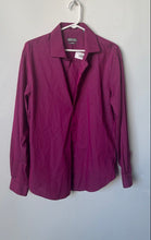 Load image into Gallery viewer, Kenneth Cole Reaction Mens Berry Long Sleeve Slim Fit Dress Shirt Size 16