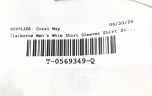 Load image into Gallery viewer, Claiborne Mens White Linen Collared Pockets Short Sleeve Button-Up Shirt Size L