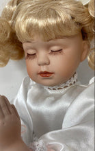 Load image into Gallery viewer, Allie Condie Porcelain Collectible Prayer Blonde Hair White Dress Doll