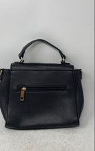 Load image into Gallery viewer, Aldo Womens Black Leather Inner Outer Pockets Top Handle Satchel Bag