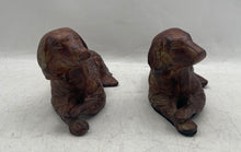 Load image into Gallery viewer, Lot Of 2 Pieces Brown Metal Home Decorative Sitting Dog Figurine Collectible