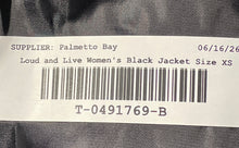 Load image into Gallery viewer, Loud And Live Womens Black Pink Jhayco Vida Rockstar Tour Jacket Size XS