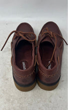 Load image into Gallery viewer, Sperry Womens Wells STS8945 Brown Leather Lace-Up Round Toe Boat Shoes Size 8